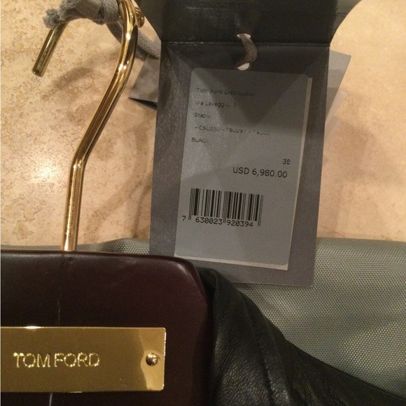 RARE RUNWAY TOM FORD BLACK LEATHER MOTO JACKET $6980 SIZE 38 - Picture 4 of 9